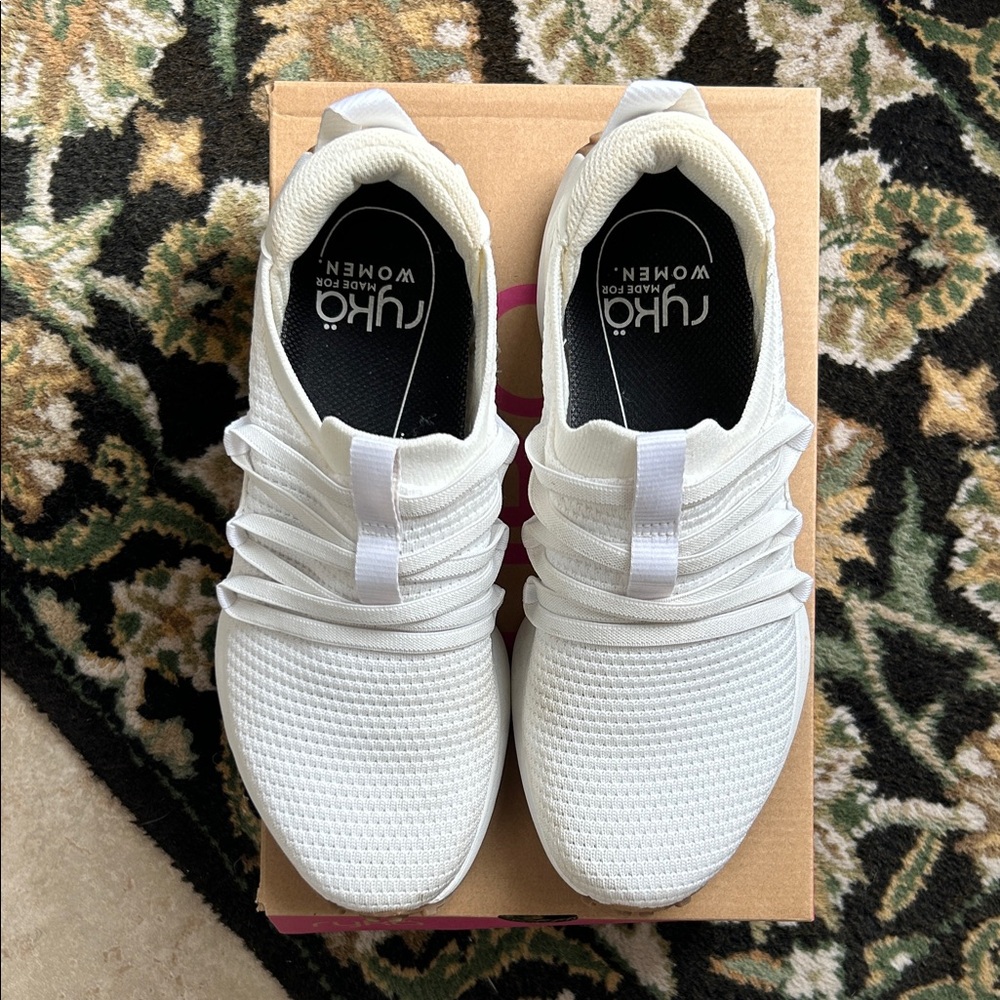 Ryka Women's White Slip-On Sneakers